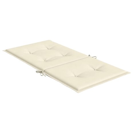 Tuinstoelkussen lage rug 2 st 100x50x3 cm oxford stof crème 6