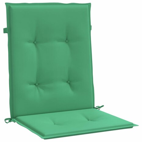 Tuinstoelkussens lage rug 2 st 100x50x3 cm oxford stof groen 5