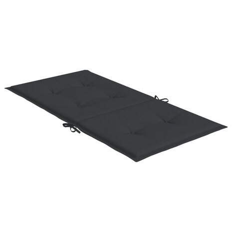 Tuinstoelkussens lage rug 2 st 100x50x3 cm oxford stof zwart 6