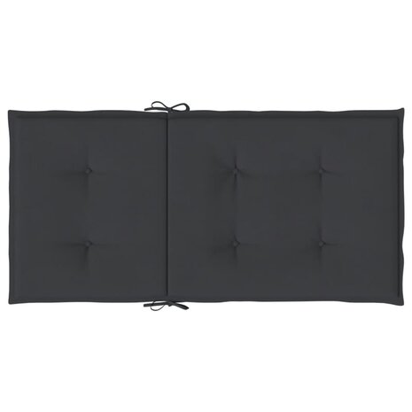 Tuinstoelkussens lage rug 2 st 100x50x3 cm oxford stof zwart 7