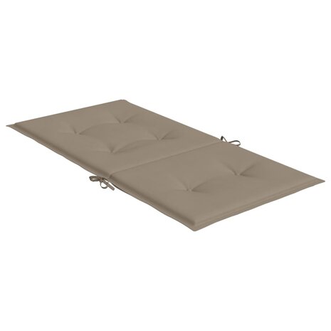 Tuinstoelkussens lage rug 2 st 100x50x3 cm oxford stof taupe 6