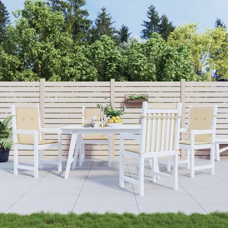 Tuinstoelkussens lage rug 4 st 100x50x3 cm oxford stof beige 1