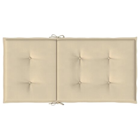Tuinstoelkussens lage rug 4 st 100x50x3 cm oxford stof beige 7