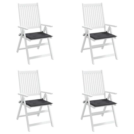 Tuinstoelkussens 4 st 40x40x3 cm oxford stof antracietkleurig 4