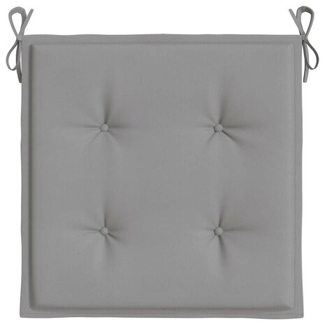 Tuinstoelkussens 4 st 40x40x3 cm oxford stof grijs 6