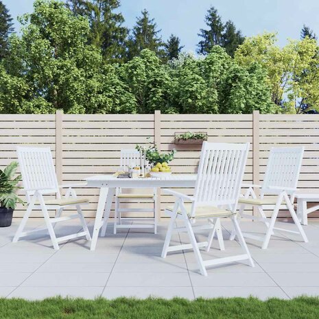 Tuinstoelkussens 4 st 40x40x3 cm oxford stof crèmekleurig 1