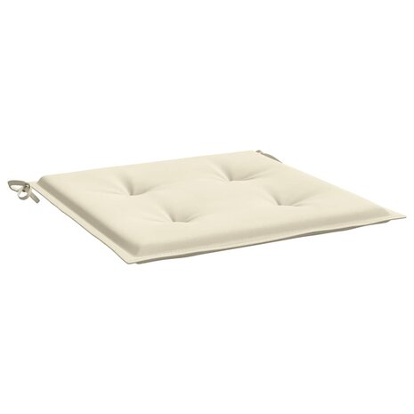 Tuinstoelkussens 4 st 40x40x3 cm oxford stof crèmekleurig 5
