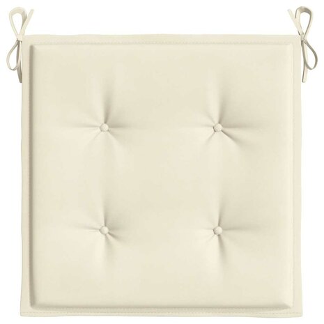 Tuinstoelkussens 4 st 40x40x3 cm oxford stof crèmekleurig 6