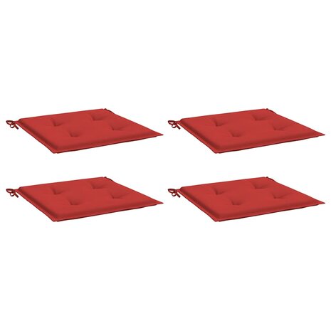  Tuinstoelkussens 4 st 40x40x3 cm oxford stof rood 3