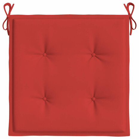  Tuinstoelkussens 4 st 40x40x3 cm oxford stof rood 6
