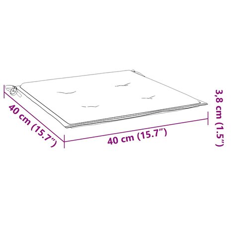 Tuinstoelkussens 4 st 40x40x3 cm oxford stof rood 9