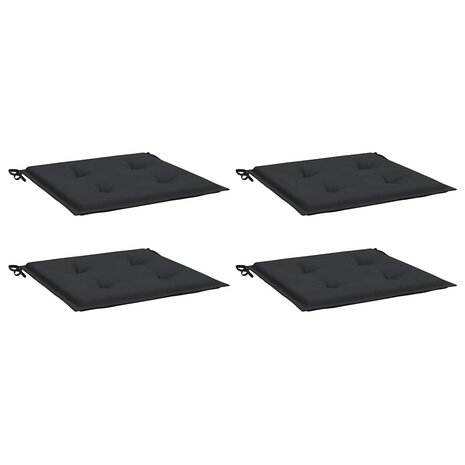  Tuinstoelkussens 4 st 40x40x3 cm oxford stof zwart 3