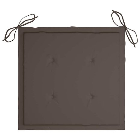 Tuinstoelkussens 4 st 40x40x3 cm oxford stof taupe 4