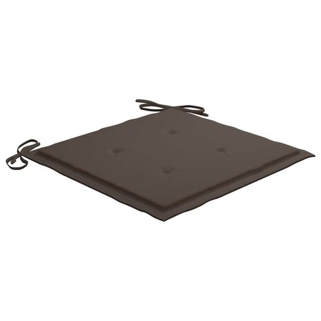 Tuinstoelkussens 4 st 40x40x3 cm oxford stof taupe 5