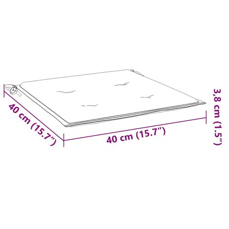 Tuinstoelkussens 4 st 40x40x3 cm oxford stof taupe 8