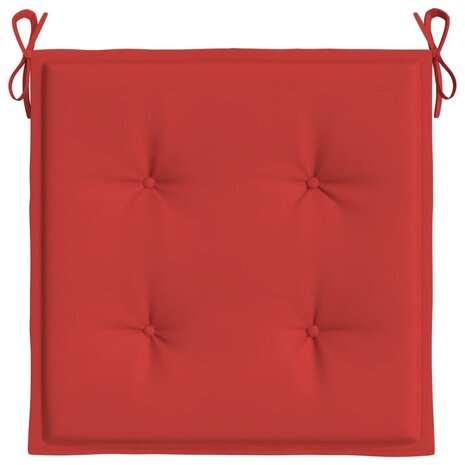 Tuinstoelkussens 2 st 50x50x3 cm stof rood 6