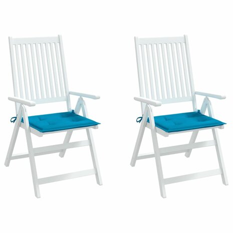 Tuinstoelkussens 2 st 50x50x3 cm stof blauw 4