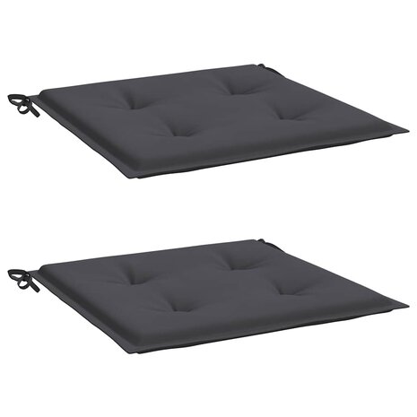 Tuinstoelkussens 2 st 50x50x3 cm oxford stof antracietkleurig 3
