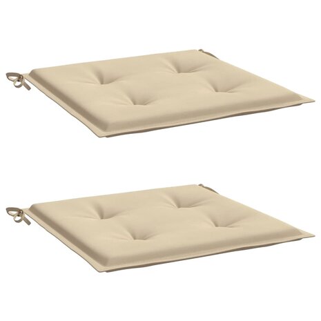 Tuinstoelkussens 2 st 50x50x3 cm oxford stof beige 3