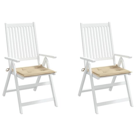 Tuinstoelkussens 2 st 50x50x3 cm oxford stof beige 4