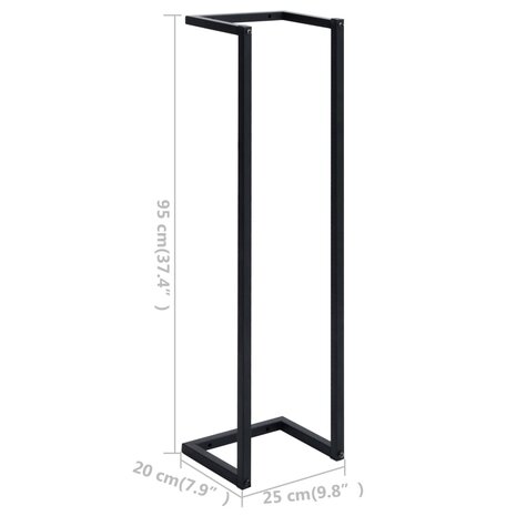 Handdoekenrek 25x20x95 cm ijzer zwart 7