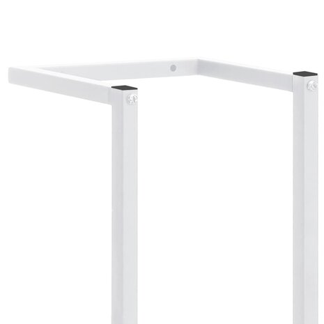 Handdoekenrek 25x20x95 cm staal wit 6