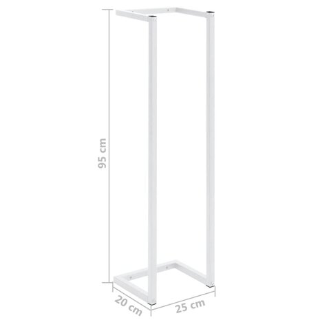 Handdoekenrek 25x20x95 cm staal wit 7
