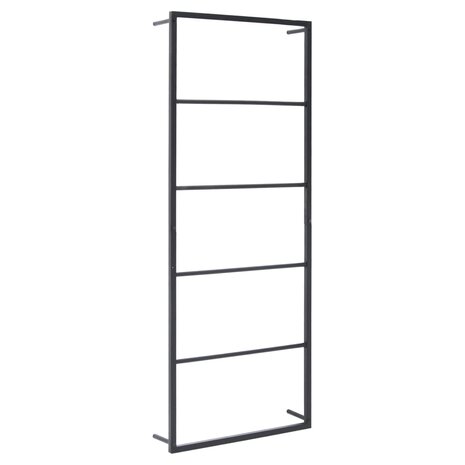 Handdoekenrek 45x10x115 cm staal zwart 2