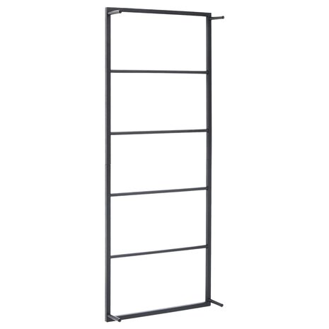 Handdoekenrek 45x10x115 cm staal zwart 4