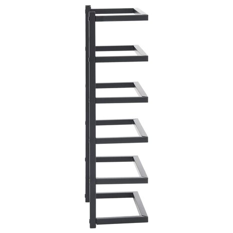 Handdoekenrek 24x12x48 cm staal zwart 4