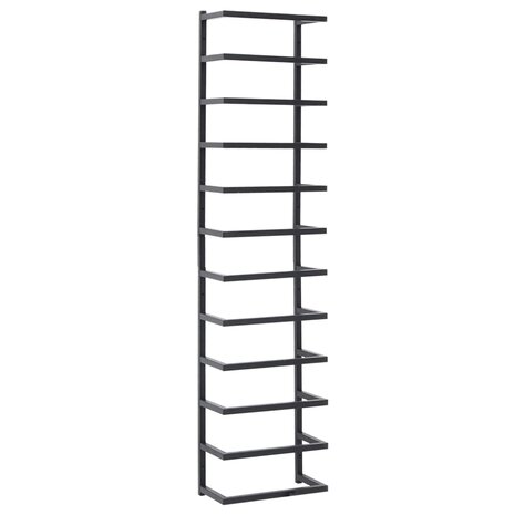 Handdoekenrek 24x12x96 cm staal zwart 2
