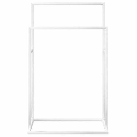 Handdoekenrek vrijstaand 48x24x78,5 cm ijzer wit 3