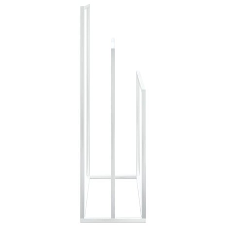 Handdoekenrek vrijstaand 48x24x79 cm ijzer wit 4