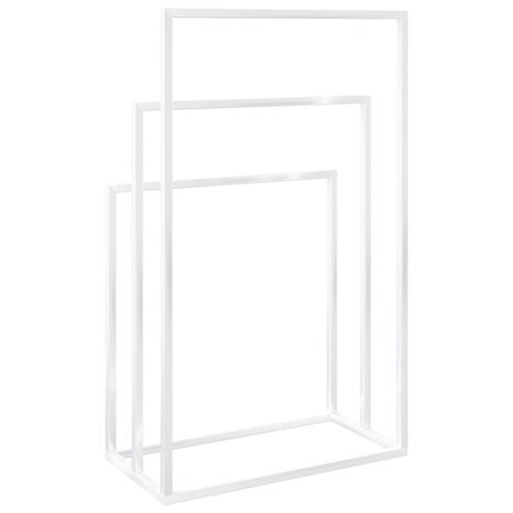 Handdoekenrek vrijstaand 48x24x79 cm ijzer wit 5