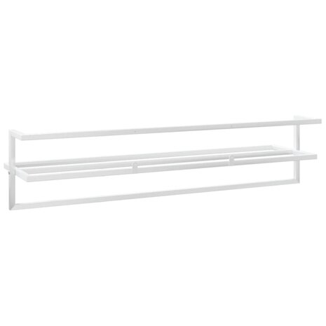 Handdoekenrek 95x25x22 cm ijzer wit 5