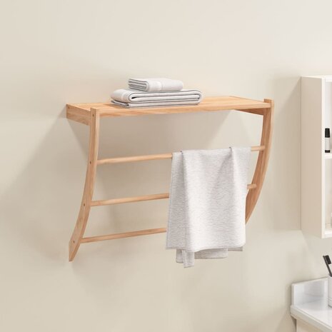 Handdoekenrek 60x25,5x49 cm massief walnotenhout 1
