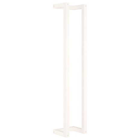 Handdoekenrek 23x18x110 cm massief grenenhout wit 2