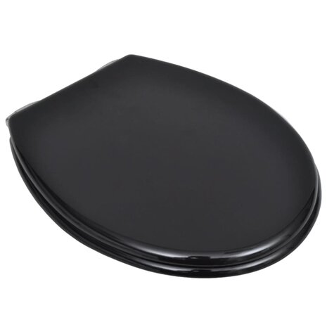 Toiletbril soft-close simpel ontwerp MDF zwart 3