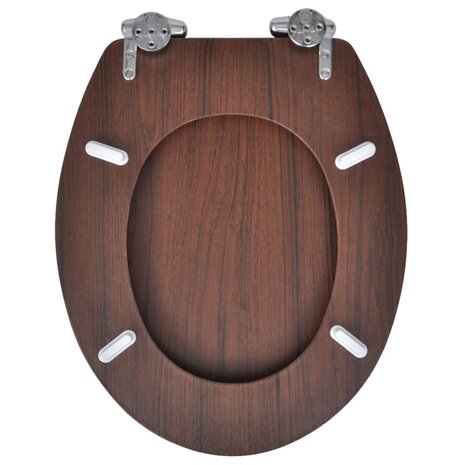 Toiletbril soft-close simpel ontwerp MDF bruin 5