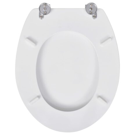 Toiletbril simpel ontwerp MDF wit 5