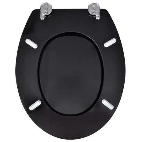Toiletbril simpel ontwerp MDF zwart 5