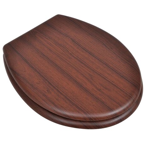 Toiletbril simpel ontwerp MDF bruin 2