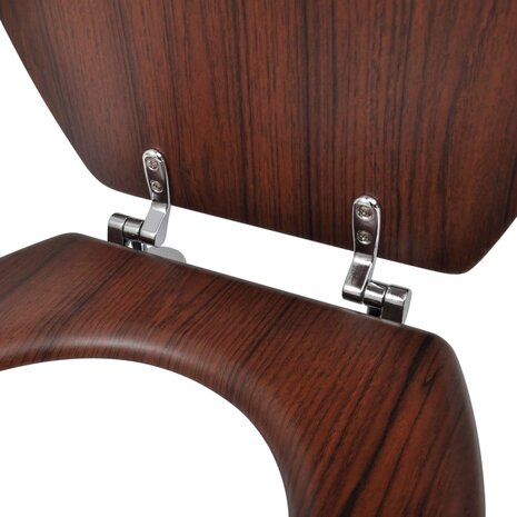 Toiletbril simpel ontwerp MDF bruin 6