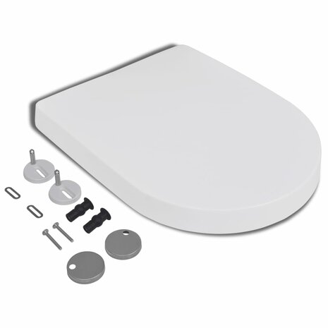 Toiletbril soft-close met quick-release ontwerp vierkant wit  3