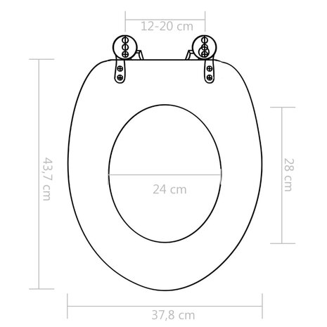 Toiletbril met soft-close deksel bamboe MDF 9