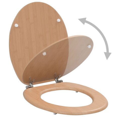 Toiletbril met deksel bamboe MDF 2