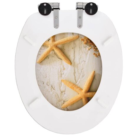 Toiletbril met soft-close deksel zeester MDF 5