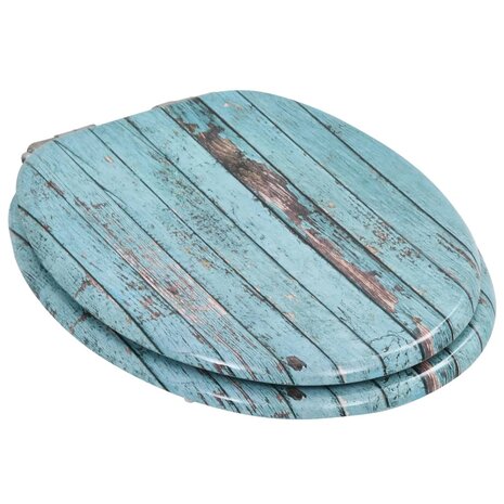 Toiletbril met soft-close deksel oud hout MDF 3