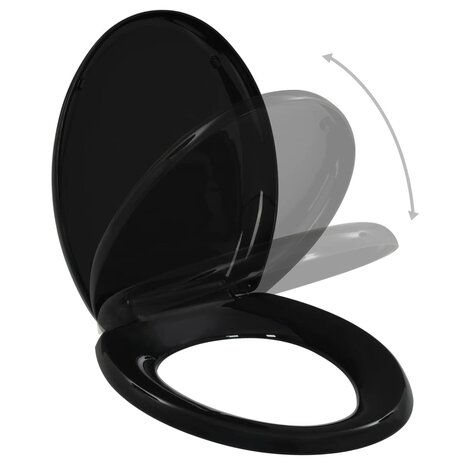 Toiletbril soft-close met quick-release ontwerp zwart 2
