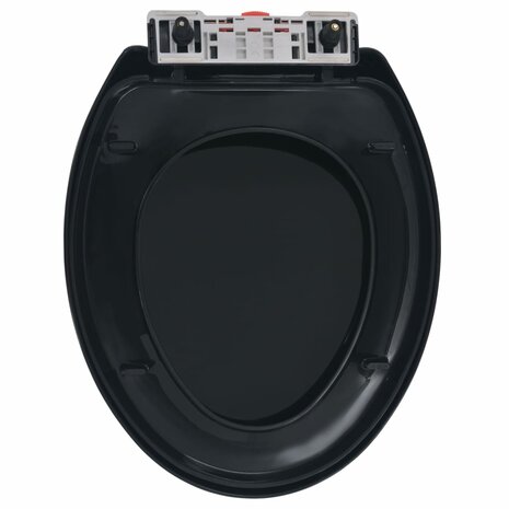 Toiletbril soft-close met quick-release ontwerp zwart 5